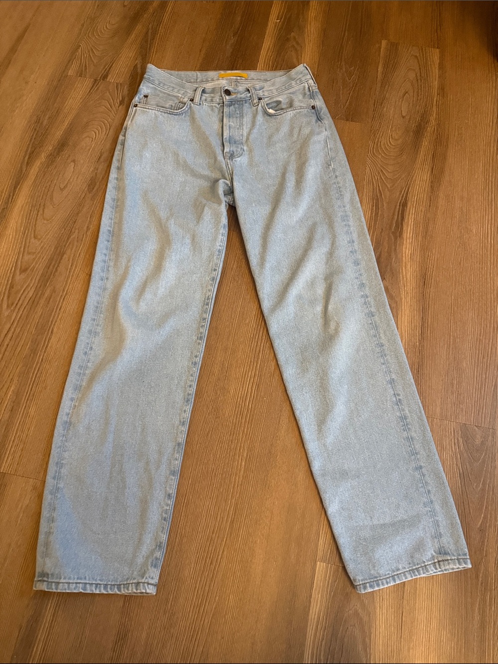 Yellow Label Co Relaxed Fit Light Blue Jeans - Classic Everyday Denim - 32